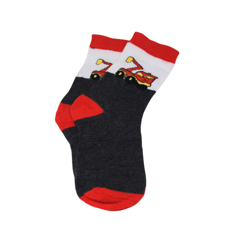 Truck Cartoon Kids Socks (11-14 Years)